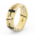 Pánský snubní prsten Danfil DLR3043 žluté zlato, bez kamene, povrch lesk
