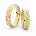 Zlatý dámský prsten DF 3044 ze žlutého zlata, s briliantem