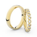 Zlatý dámský prsten DF 3900 ze žlutého zlata, s briliantem