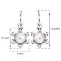 Baby earrings Danfil C2239 White gold, with pearls, Front backs