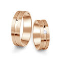 Zlatý dámský prsten DF 08/D z růžového zlata, s briliantem