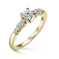 Sierra | Zásnubný prsteň so stredovým kameňom 0.25 ct, žlté zlato, s diamantmi