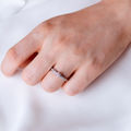 Luna | Zásnubný prsteň so stredovým kameňom 0.25 ct, biele zlato, s diamantmi