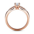 Luna | Zásnubný prsteň so stredovým kameňom 0.25 ct, ružové zlato, s diamantmi