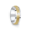 Zlatý dámský prsten DF 12/D, žluté a bílé zlato, s briliantem
