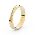 Zlatý dámský prsten DF 3019 ze žlutého zlata, s brilianty