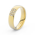 Zlatý dámský prsten DF 3021 ze žlutého zlata, s briliantem