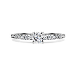 Aria | Zásnubní prsten se středovým kamenem 0.25 ct, bílé zlato, s diamanty