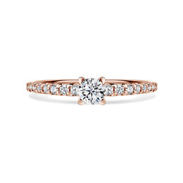 Aria | Zásnubný prsteň so stredovým kameňom 0.25 ct, ružové zlato, s diamantmi