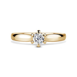 Florence | Zásnubní prsten se středovým diamantem 0.25 ct, žluté zlato