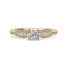 Luna | Zásnubný prsteň so stredovým kameňom 0.25 ct, žlté zlato, s diamantmi