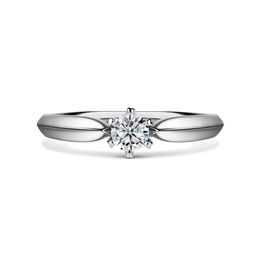 Mira | Zásnubný prsteň so stredovým kameňom 0.25ct, biele zlato, s diamantmi