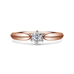 Mira | Zásnubný prsteň so stredovým kameňom 0.25ct, ružové zlato, s diamantmi
