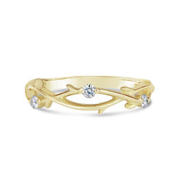 Zlatý dámský prsten DF 4441 ze žlutého zlata, s brilianty