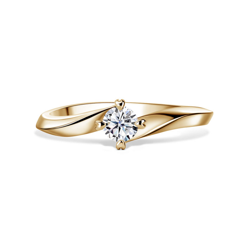 Freya | Zásnubní prsten se středovým diamantem 0.25ct, žluté zlato
